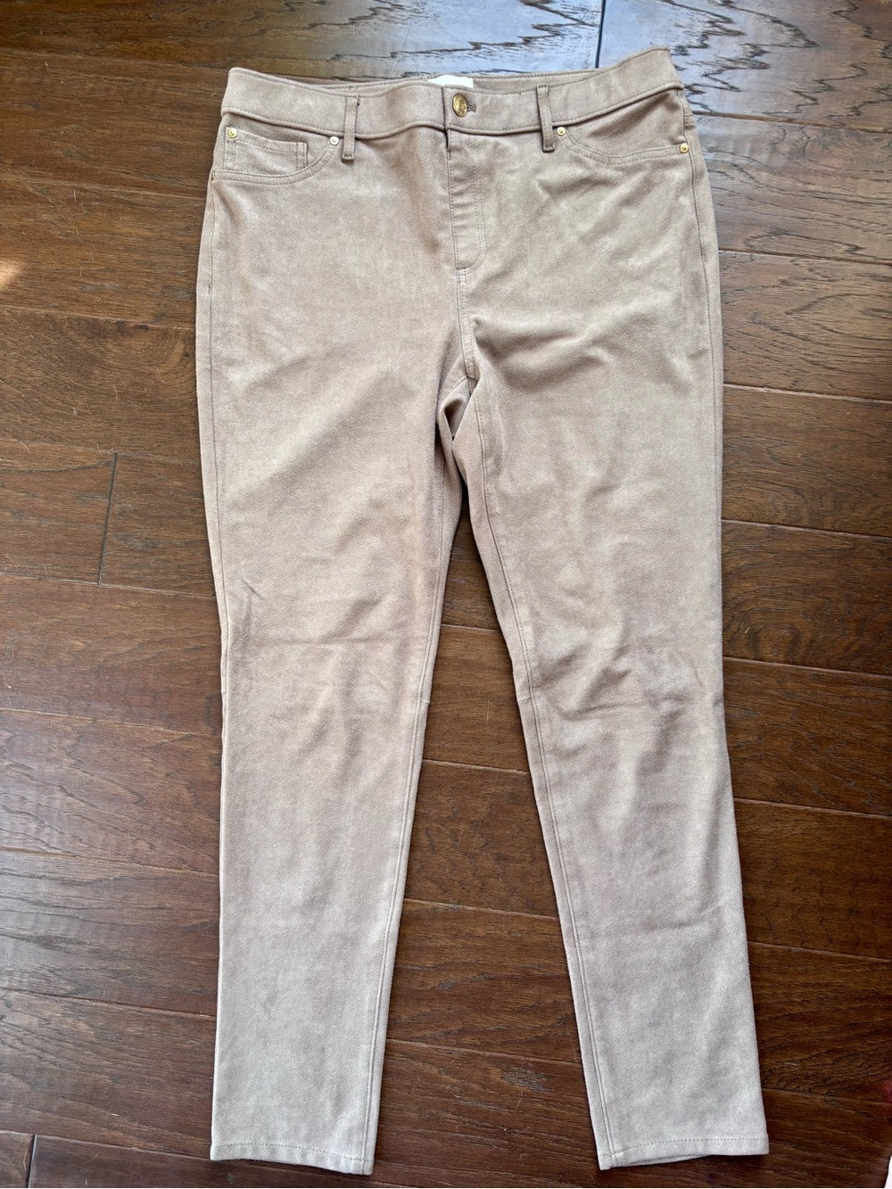 Chico's Tan Microsuede soft Pants 10/M/1.5